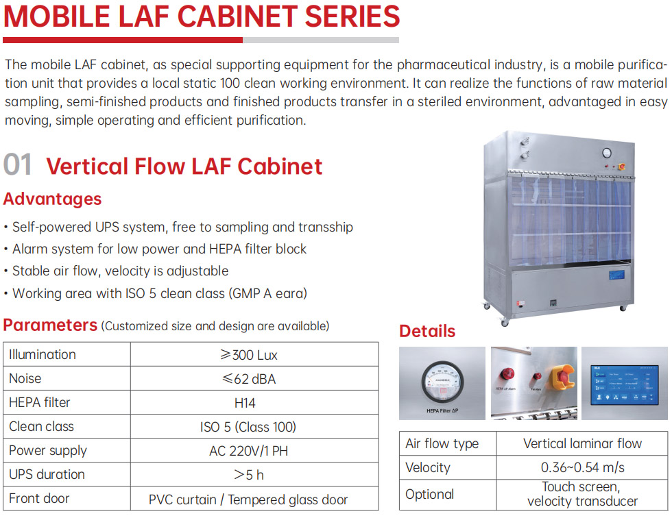 vertical flow laf cabinet