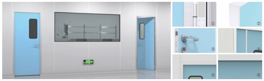 single Swing door for cleanroom