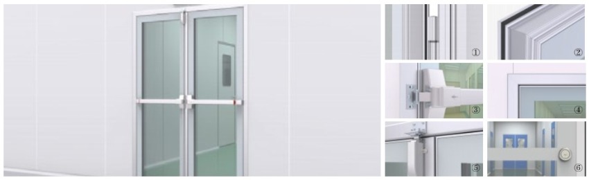 Glass swing door